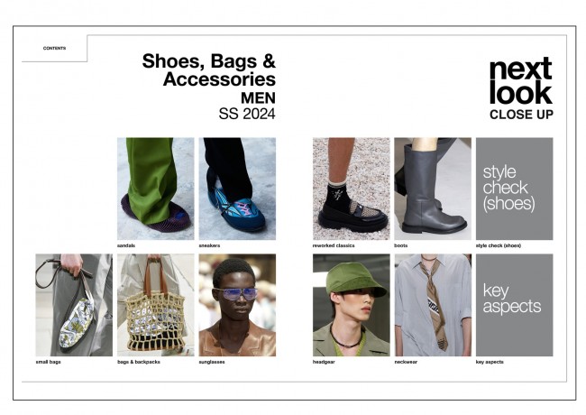 NEXT LOOK CLOSE UP SFILATE MODA UOMO scarpe borse e accessori